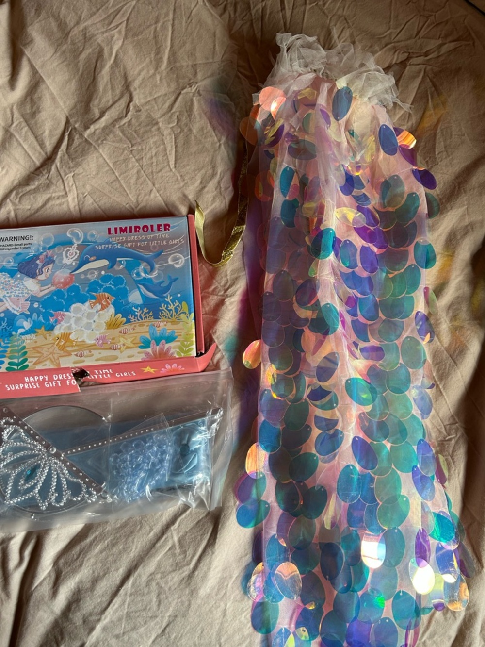 Toddlers mermaid dress up costume